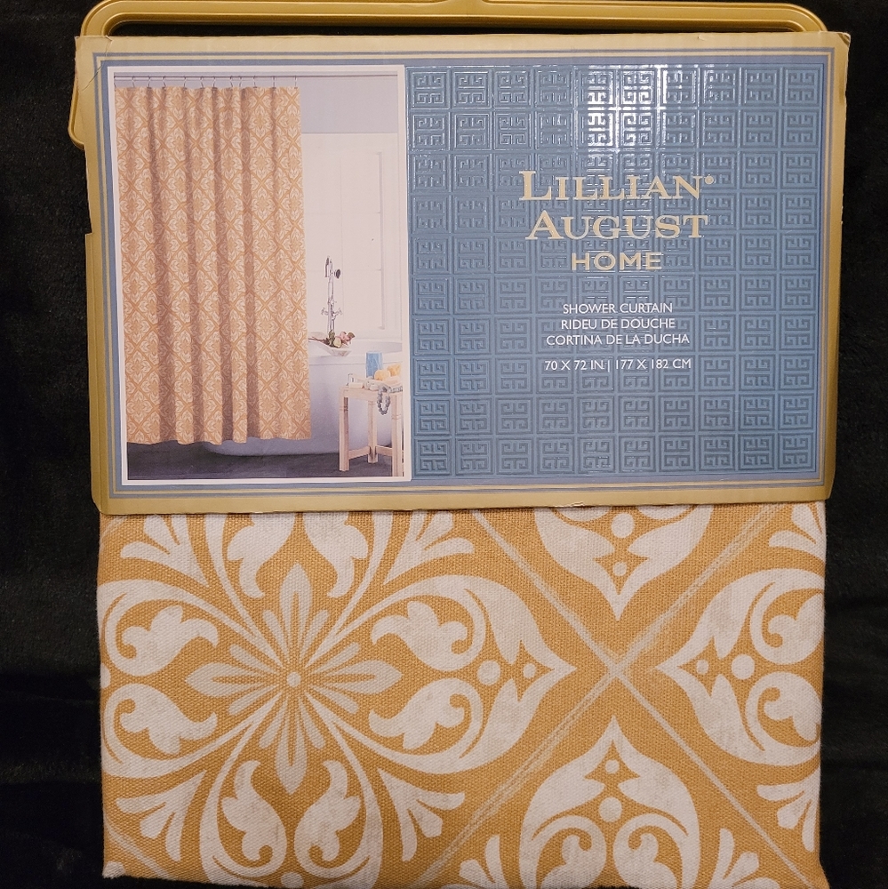 🤎 NWT Lillian August gold medallion shower curtain